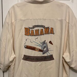 Tommy Bahama Men's Cream Button Down Shirt XL